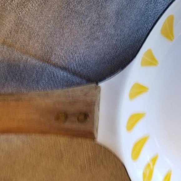 Cathrineholm of Norway Enamel Sauté Skillet Frying Pan VTG Lotus Yellow White - Picture 3 of 5